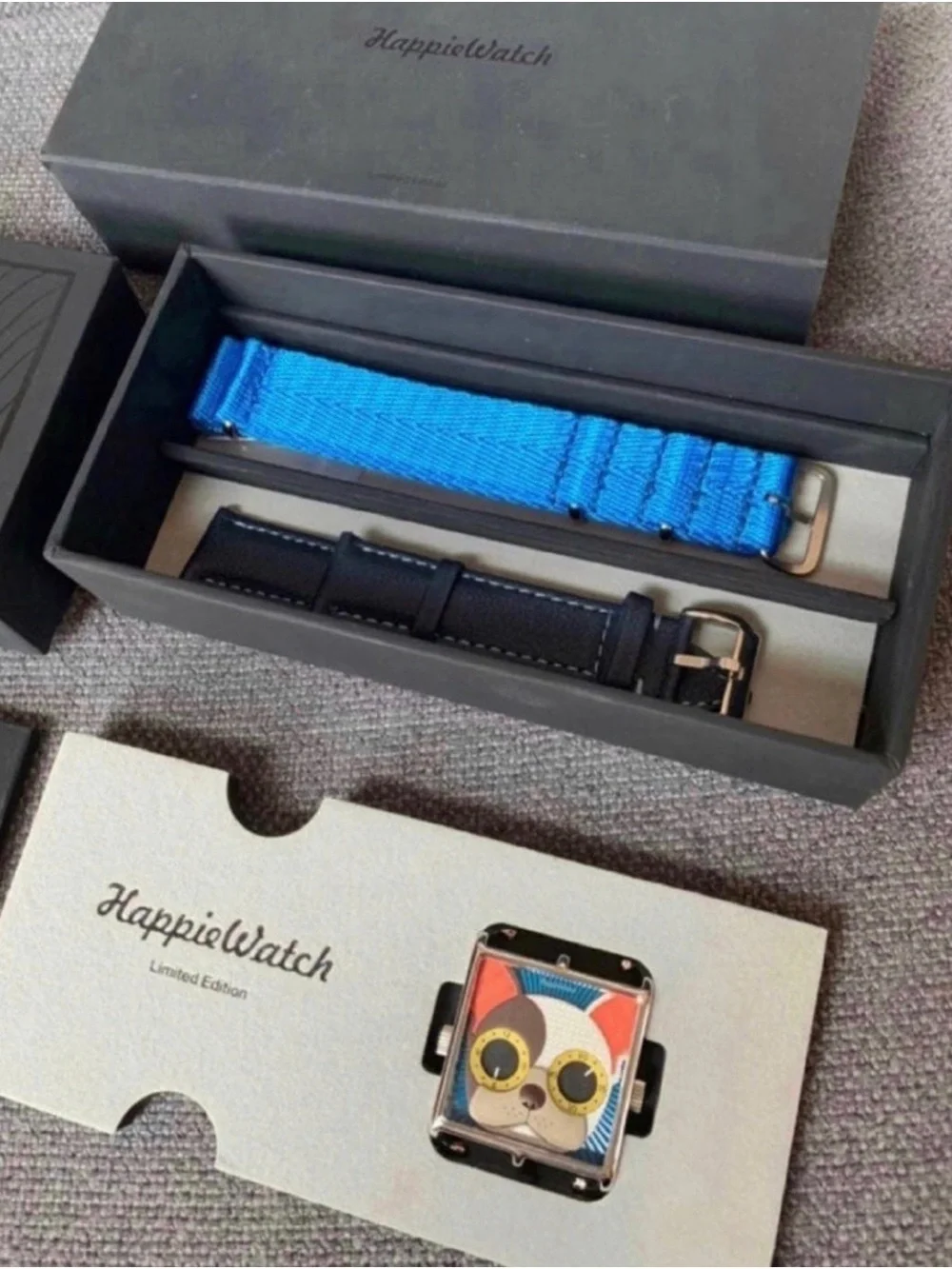 New HappieWatch Wave Goodbye To Boring Watches Vegan leather 33mm×33mm